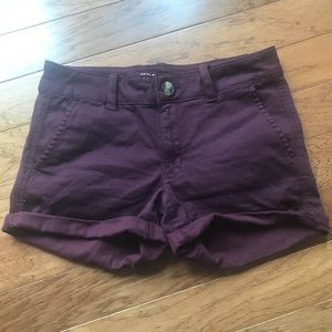 American Eagle Burgundy Maroon Shorts